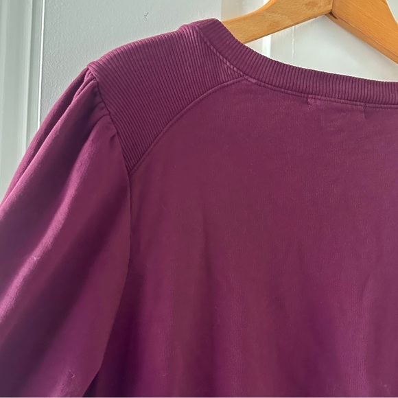 Michael Stars Veronica Terry Plum Puff Sleeve Dress‎ Women’s Size Large NWT - Picture 12 of 16